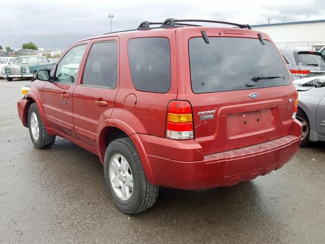 1FMYU94187KB77629 - 2007 FORD ESCAPE LIM RED photo 3