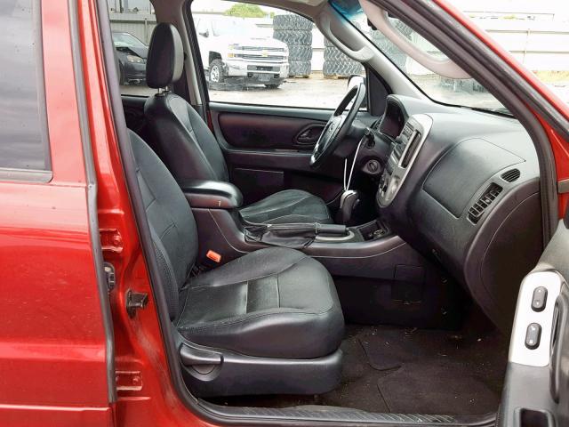 1FMYU94187KB77629 - 2007 FORD ESCAPE LIM RED photo 5