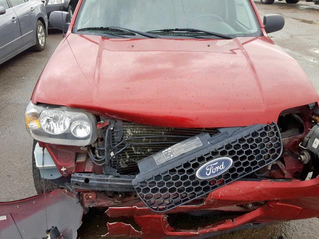 1FMYU94187KB77629 - 2007 FORD ESCAPE LIM RED photo 7