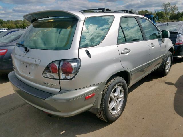 JTJHF10U130295623 - 2003 LEXUS RX 300 SILVER photo 4