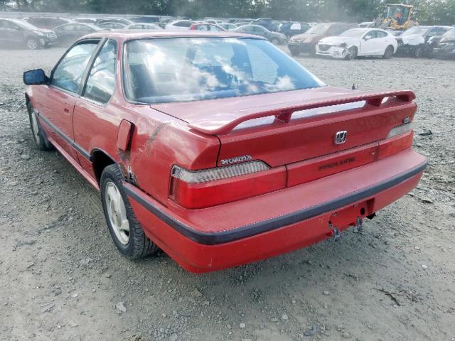 JHMBA4237MC026912 - 1991 HONDA PRELUDE SI RED photo 3