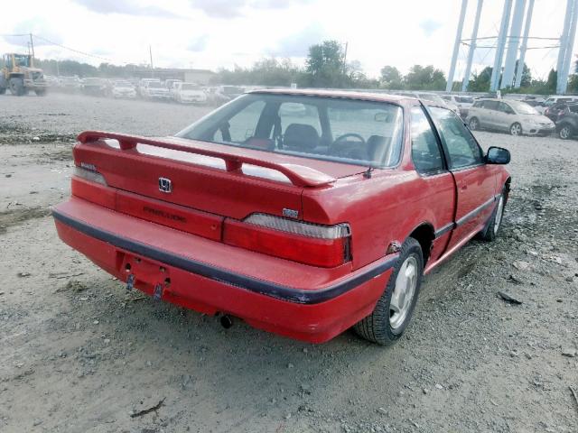 JHMBA4237MC026912 - 1991 HONDA PRELUDE SI RED photo 4