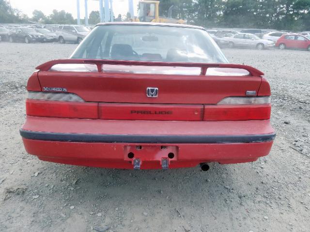 JHMBA4237MC026912 - 1991 HONDA PRELUDE SI RED photo 9