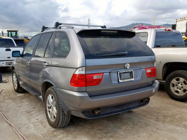 5UXFA13514LU26688 - 2004 BMW X5 3.0I GRAY photo 3