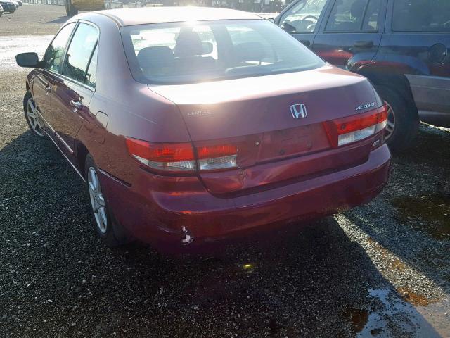 1HGCM66843A025033 - 2003 HONDA ACCORD EX RED photo 3