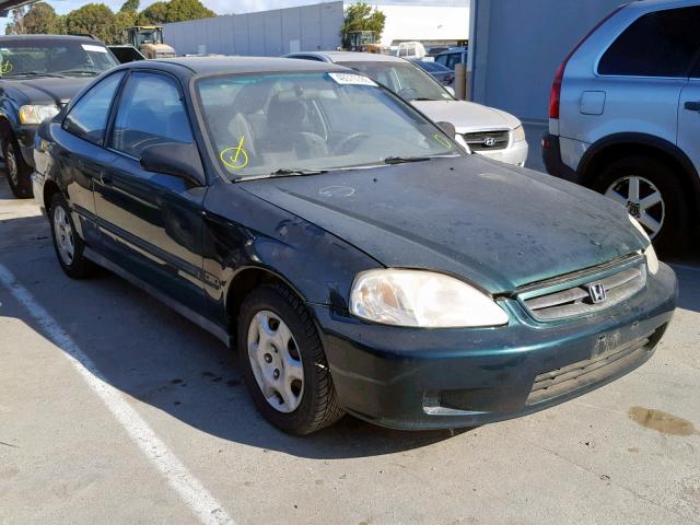 1HGEJ6120XL015761 - 1999 HONDA CIVIC DX GREEN photo 1