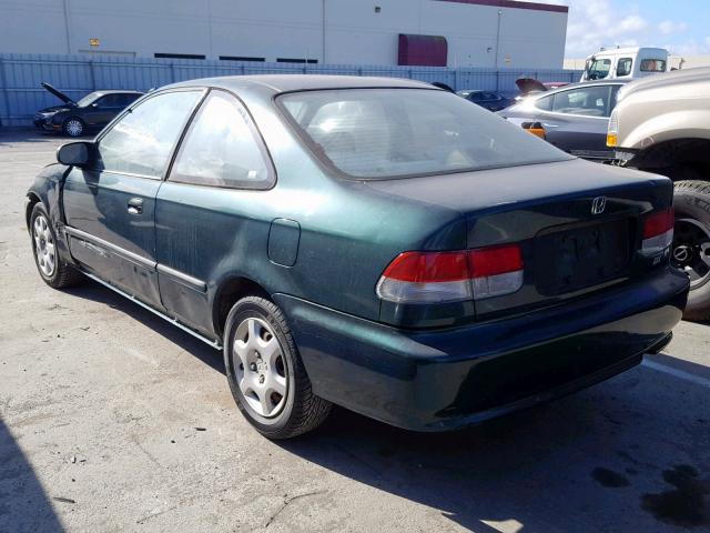 1HGEJ6120XL015761 - 1999 HONDA CIVIC DX GREEN photo 3