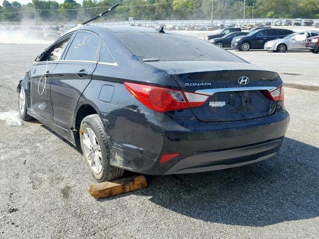 5NPEB4AC4EH933846 - 2014 HYUNDAI SONATA GLS BLACK photo 3