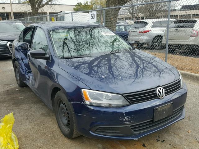 3VW2K7AJ0CM403428 - 2012 VOLKSWAGEN JETTA BASE BLUE photo 1