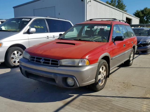 4S3BG6857X6656906 - 1999 SUBARU LEGACY OUT RED photo 2