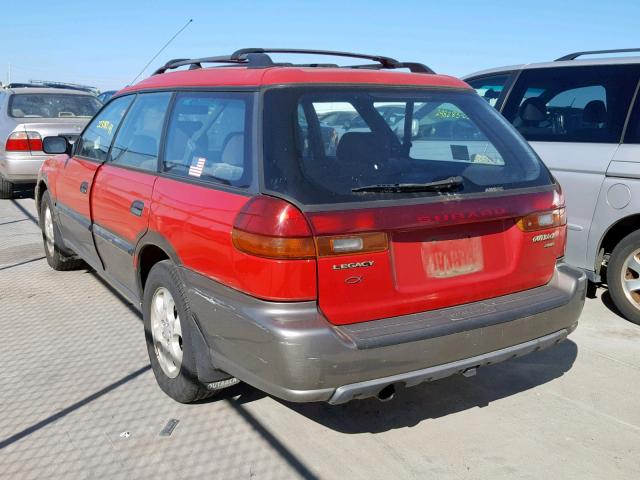 4S3BG6857X6656906 - 1999 SUBARU LEGACY OUT RED photo 3