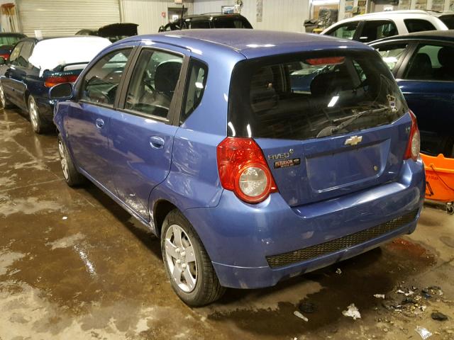 KL1TD66E49B338632 - 2009 CHEVROLET AVEO LS BLUE photo 3