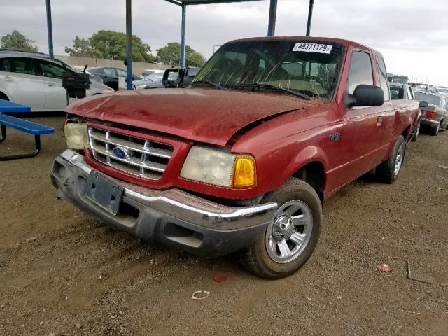 1FTYR14VX2PB43309 - 2002 FORD RANGER SUP RED photo 2