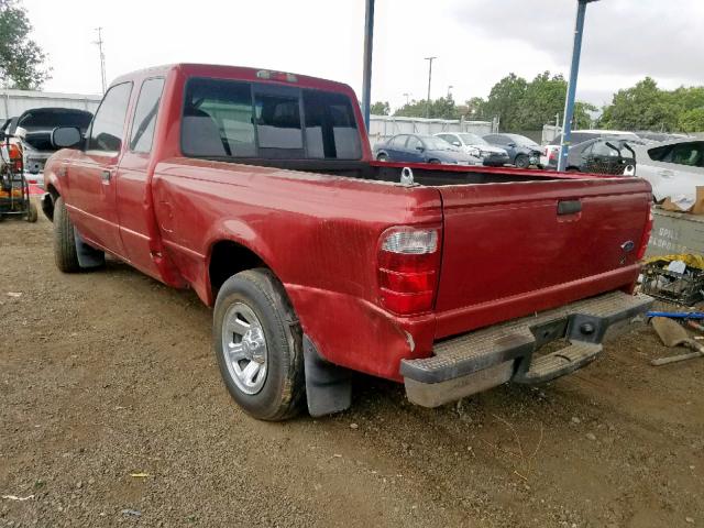 1FTYR14VX2PB43309 - 2002 FORD RANGER SUP RED photo 3