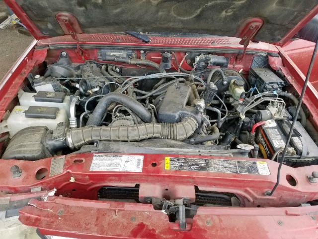 1FTYR14VX2PB43309 - 2002 FORD RANGER SUP RED photo 7