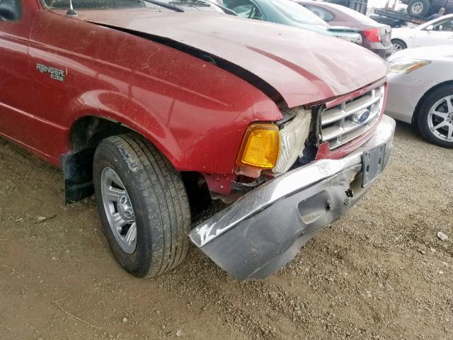 1FTYR14VX2PB43309 - 2002 FORD RANGER SUP RED photo 9