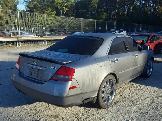 JNKAY41E94M400893 - 2004 INFINITI M45 CHARCOAL photo 4