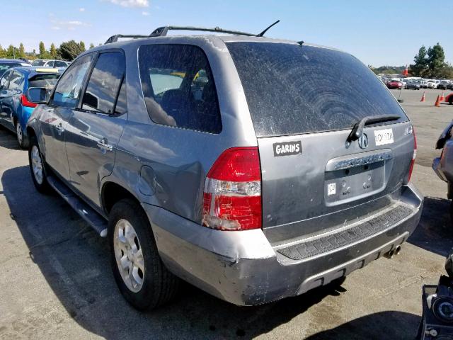 2HNYD18601H539151 - 2001 ACURA MDX TOURIN GRAY photo 3