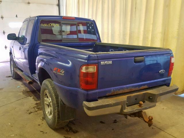 1FTZR45E04PA27981 - 2004 FORD RANGER SUP BLUE photo 3