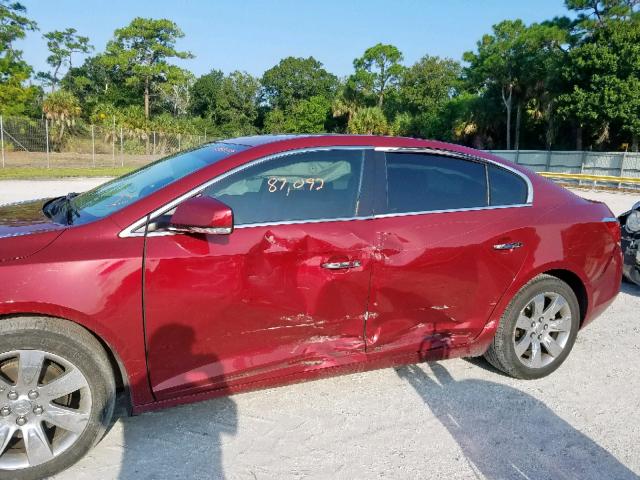 1G4GC5EG8AF189287 - 2010 BUICK LACROSSE C RED photo 9