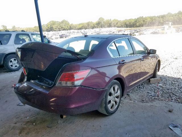 1HGCP26888A095853 - 2008 HONDA ACCORD EXL RED photo 4