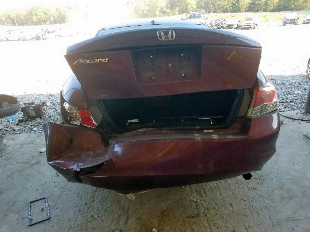 1HGCP26888A095853 - 2008 HONDA ACCORD EXL RED photo 9