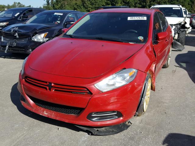 1C3CDFBA5DD159397 - 2013 DODGE DART SXT RED photo 2