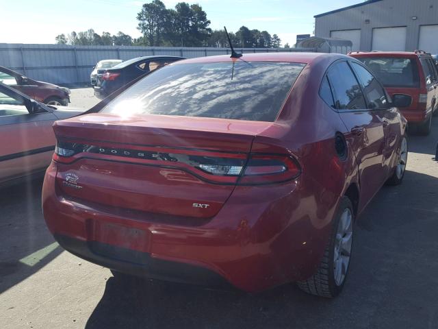 1C3CDFBA5DD159397 - 2013 DODGE DART SXT RED photo 4