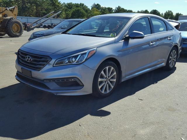 5NPE34AF9GH340669 - 2016 HYUNDAI SONATA SPO SILVER photo 2