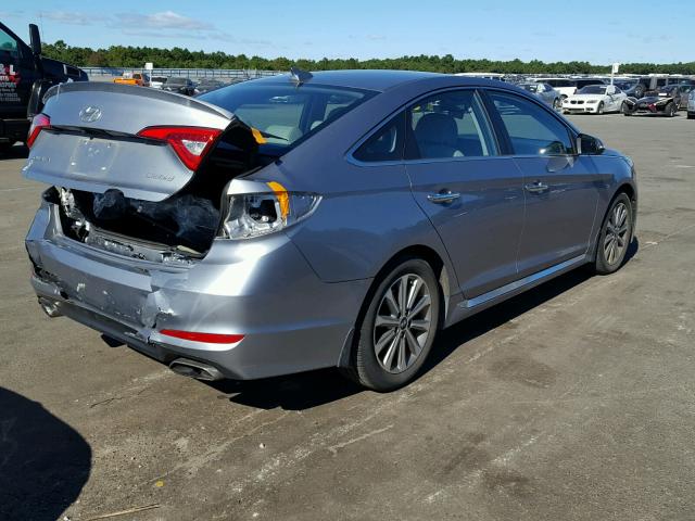 5NPE34AF9GH340669 - 2016 HYUNDAI SONATA SPO SILVER photo 4