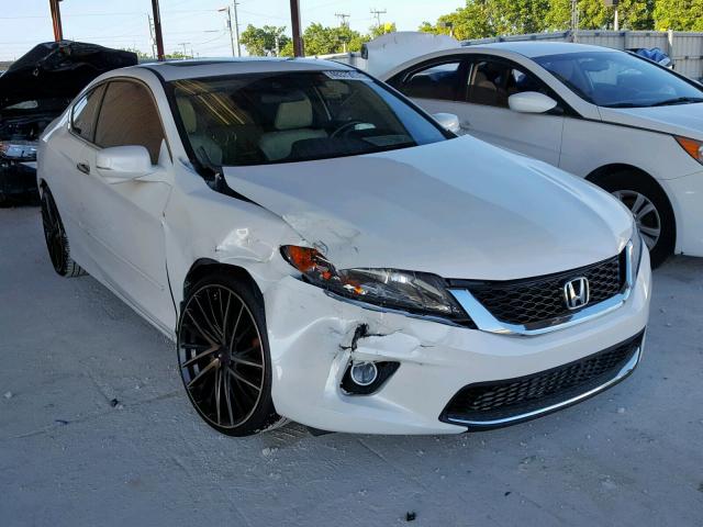 1HGCT1B85EA001094 - 2014 HONDA ACCORD EXL WHITE photo 1