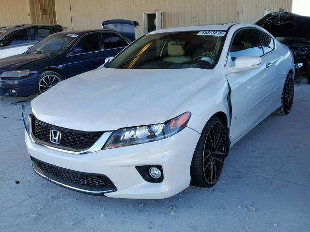 1HGCT1B85EA001094 - 2014 HONDA ACCORD EXL WHITE photo 2