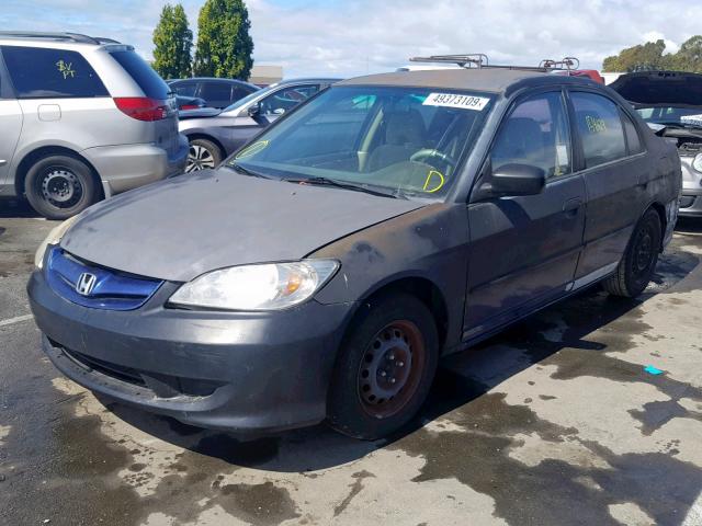 2HGES16334H614681 - 2004 HONDA CIVIC DX V BLUE photo 2