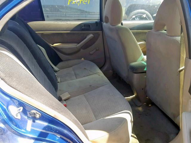 2HGES16334H614681 - 2004 HONDA CIVIC DX V BLUE photo 6