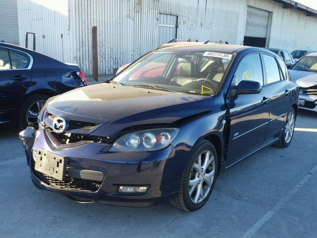 JM1BK344781153417 - 2008 MAZDA 3 HATCHBAC BLUE photo 2