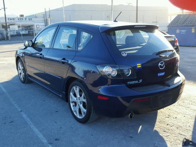 JM1BK344781153417 - 2008 MAZDA 3 HATCHBAC BLUE photo 3