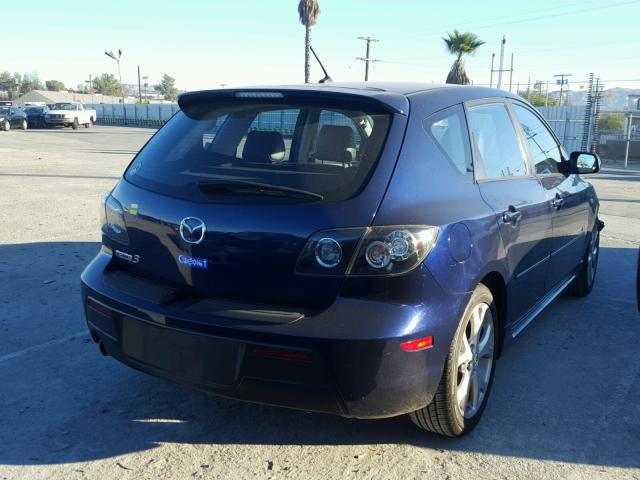 JM1BK344781153417 - 2008 MAZDA 3 HATCHBAC BLUE photo 4