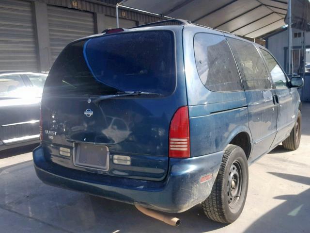 4N2DN1117WD800924 - 1998 NISSAN QUEST XE GREEN photo 4