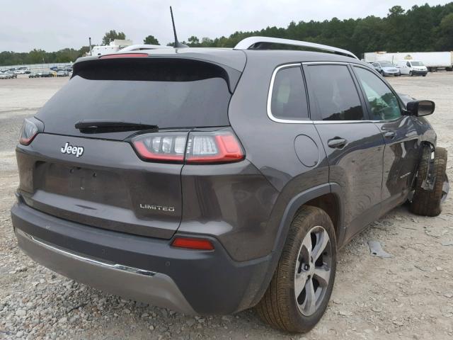 1C4PJLDB7KD170487 - 2019 JEEP CHEROKEE L GRAY photo 4