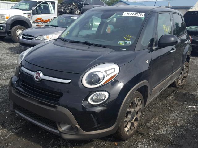 ZFBCFADH4EZ010795 - 2014 FIAT 500L TREKK BLACK photo 2