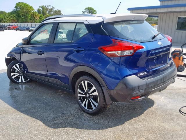 3N1CP5CU0KL533785 - 2019 NISSAN KICKS S BLUE photo 3