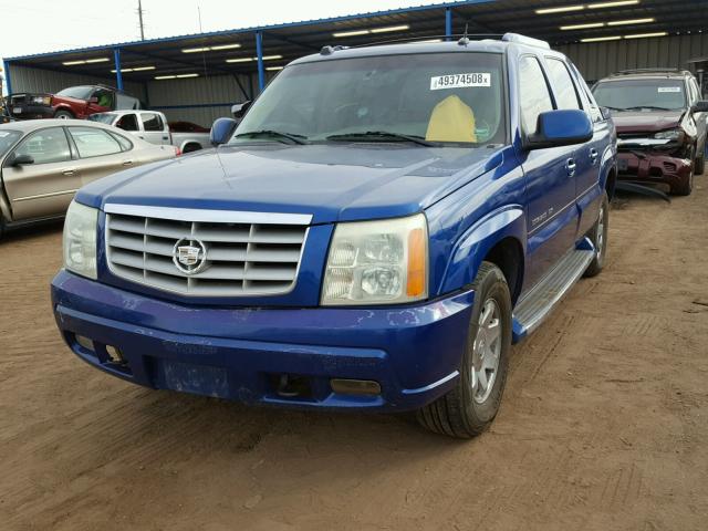 3GYEK62N54G175383 - 2004 CADILLAC ESCALADE E BLUE photo 2