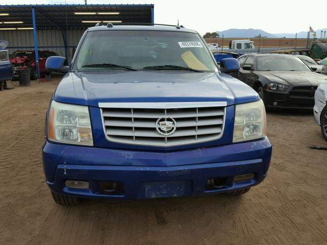 3GYEK62N54G175383 - 2004 CADILLAC ESCALADE E BLUE photo 9