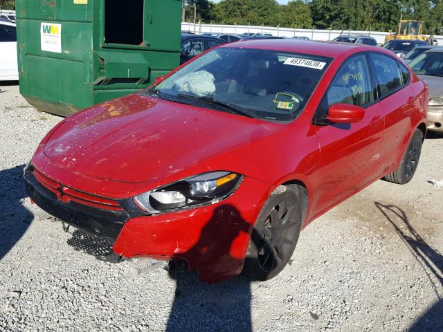 1C3CDFBH6DD641518 - 2013 DODGE DART SXT RED photo 2