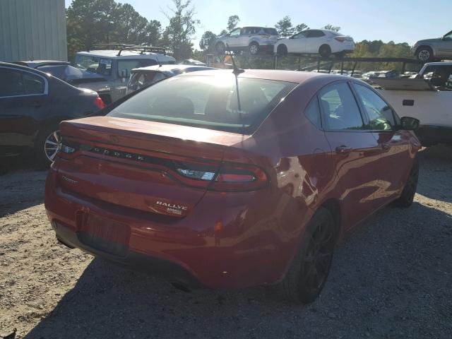 1C3CDFBH6DD641518 - 2013 DODGE DART SXT RED photo 4