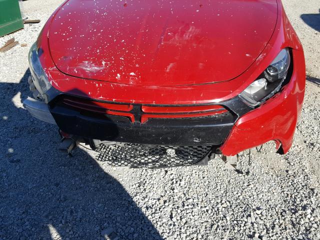 1C3CDFBH6DD641518 - 2013 DODGE DART SXT RED photo 9