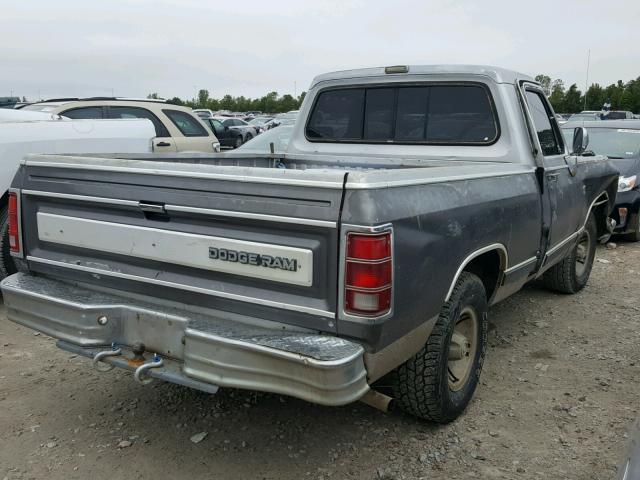 1B7FE16Y1KS052081 - 1989 DODGE D-SERIES D SILVER photo 4