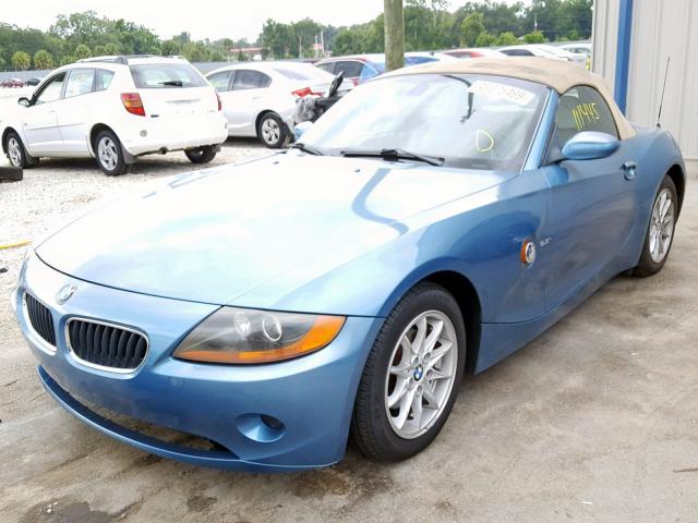 4USBT33554LS53533 - 2004 BMW Z4 2.5 BLUE photo 2