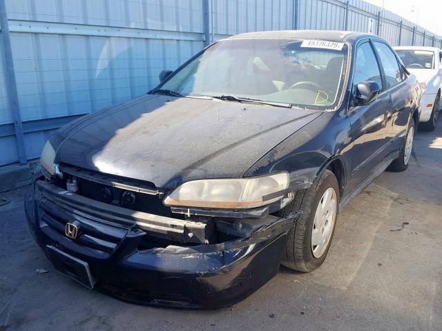 1HGCG16492A023669 - 2002 HONDA ACCORD LX BLACK photo 2