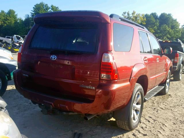 JTEBT17R268034098 - 2006 TOYOTA 4RUNNER LI RED photo 4